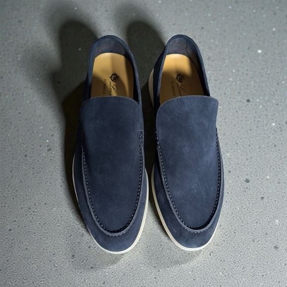 Other - Loro Pianna Summer Walk Suede Loafers Navy 45